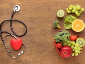 top-view-healthy-food-world-hear
